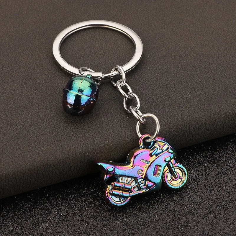 Motorcycle Helmet Keychain Metal Racing Moto Key Chain Motocross ...