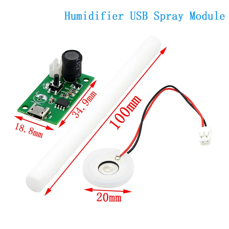 Analyste de bricolage mini humidificateur USB, brumisateur et pilote, carte  de circuit imprimé, brumisateur, film d'atomisation, feuille d'atomiseur,  mini oscillant - AliExpress