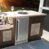 Outdoor Refrigerator, Weather Proof Stainless Steel Beverage Beer Cooler Under Counter Fridge, Indoor/Outdoor Refrigerator with 2