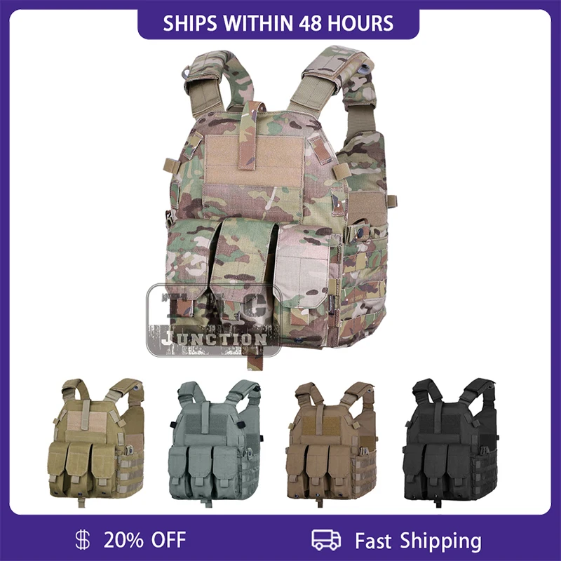 Emerson LBT-6094K Tactical Vest Plate Carrier Body Armor w/ Mag Pouches Hunting 