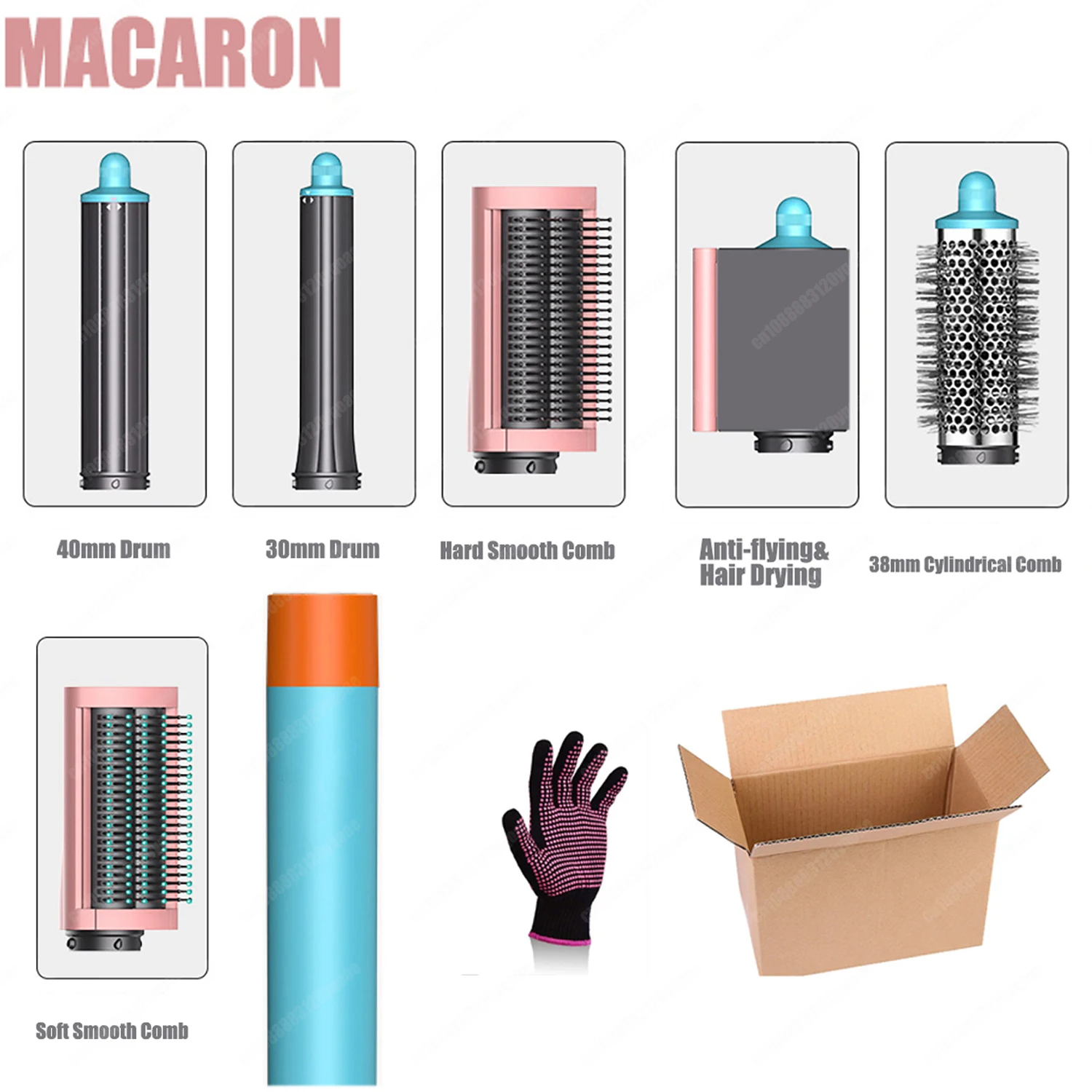 المهنية 6IN1 متعدد مصفف شعر مجفف الشعر 1300 واط مك...