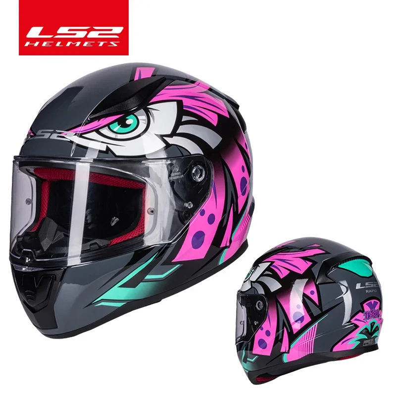 男性と女性のための完全なオートバイのヘルメット,ls2 ff353,フル 