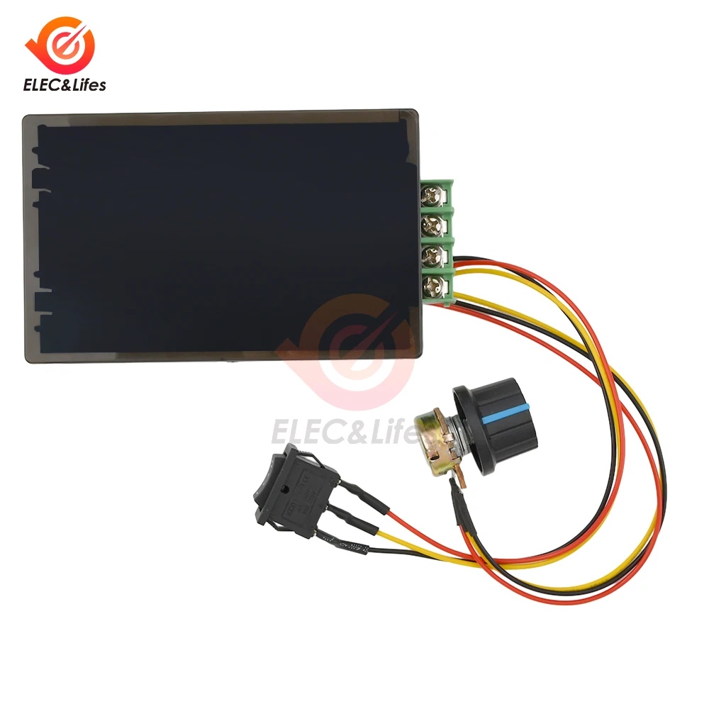 LCD Digital Display 0~ adjustable DC 6-60V 0-20A DC Motor Speed Controller Regulator PWM 6V 12V 24V 48V Forward Backward