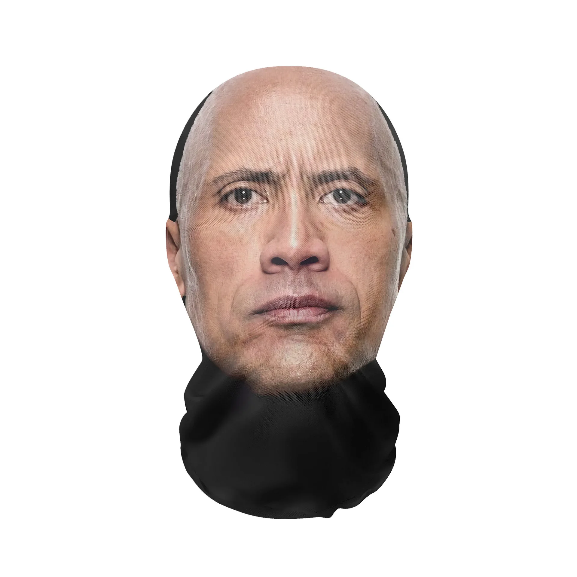 3D Printed Full Face Mask - Elastic Mesh Cosplay Headwear for Men  Women