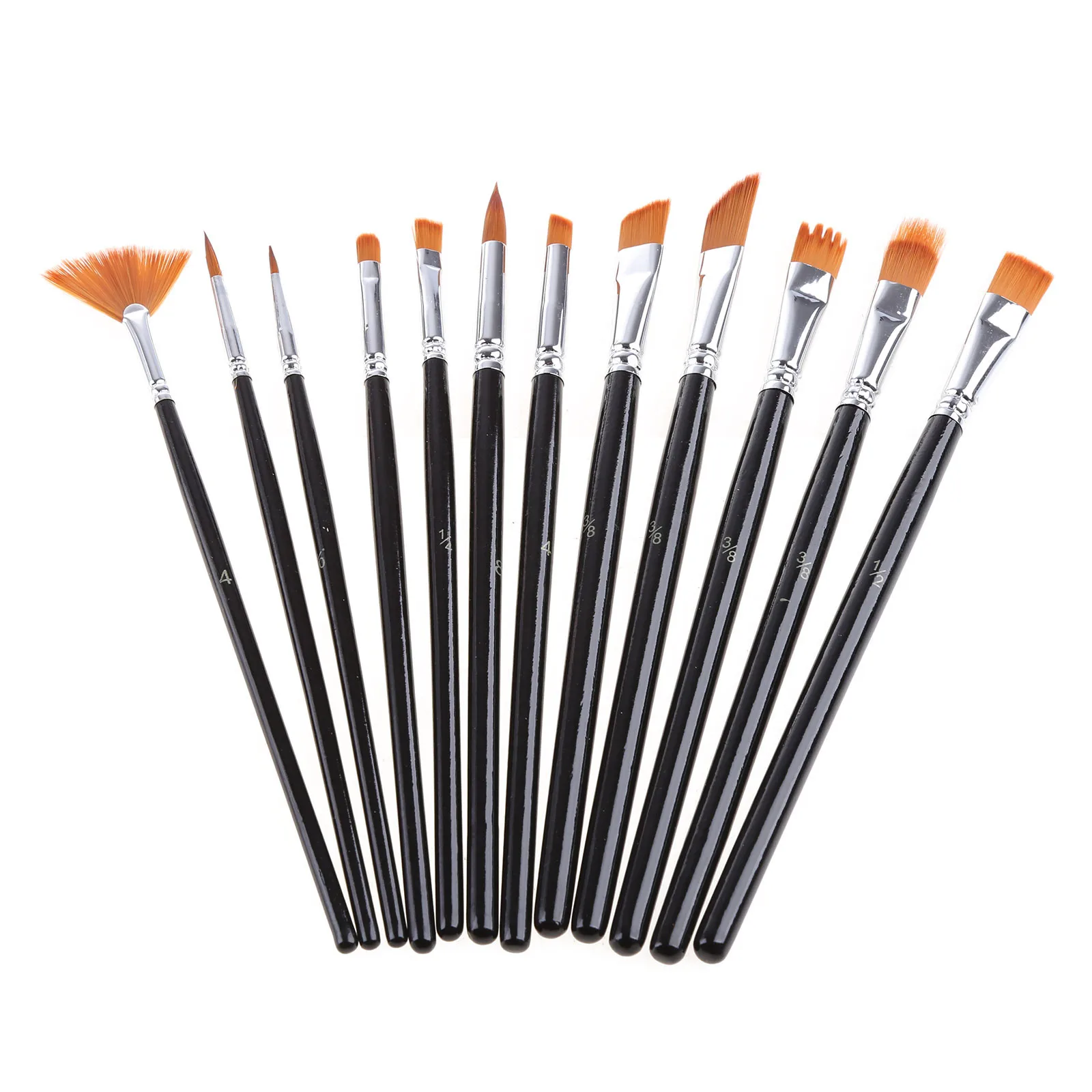 

12pcs/set Acrylic Art Craft Artist Oil Watercolor Painting Paint Brush