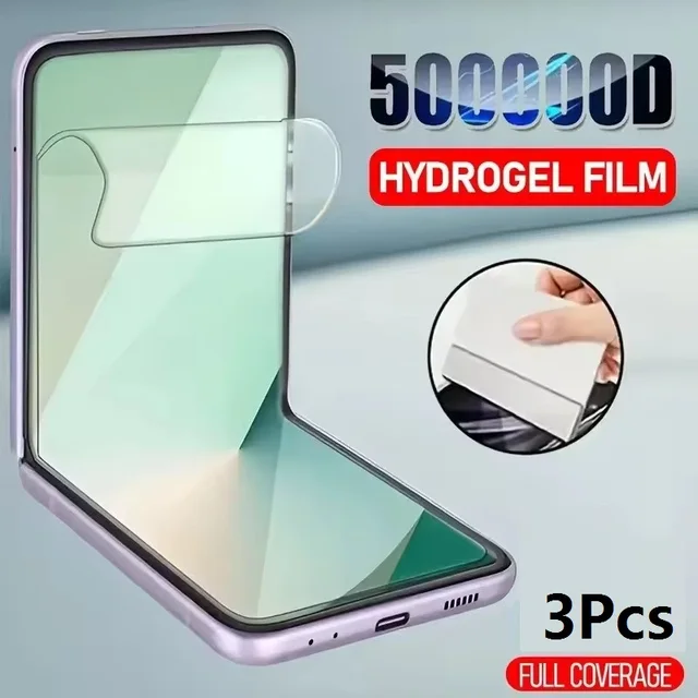 3Pcs Full Cover Hydrogel Film For Samsung Galaxy Z Flip 6 4 5 3 5G Screen Protector