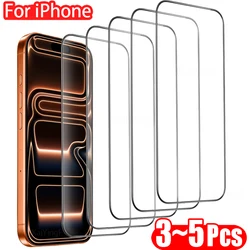 HD Glass Screen Protector with Oleophobic Coating - 3 - 5 Pack Tempered Glass Protective Film for 5 Pieces
