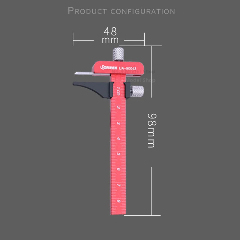 Aluminum Alloy Carving Ruler Isometric Line Engraver Parallel Line Carving Tool For Mecha Models, model tools