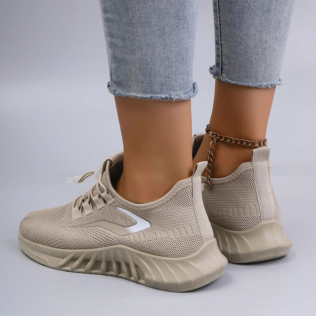 أحذية نسائية صيفية مسطحة من القماش الشبكي قابلة للتنفس، أحذية نسائية كاجوال، أحذية رياضية، تخفيضات، شحن مجاني