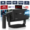 XGODY 4K Android 11 Projector Native 1080P With Auto Keystone Focus Wifi 6 BT 5.4 Portable Outdoor Movie Home Cinema
