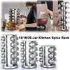 New Style Rotating Tray Spice Rack with Round Bottle 430 Stainless Steel Kitchen Organizer Pantry Cabinet For Seasoning Storage 1