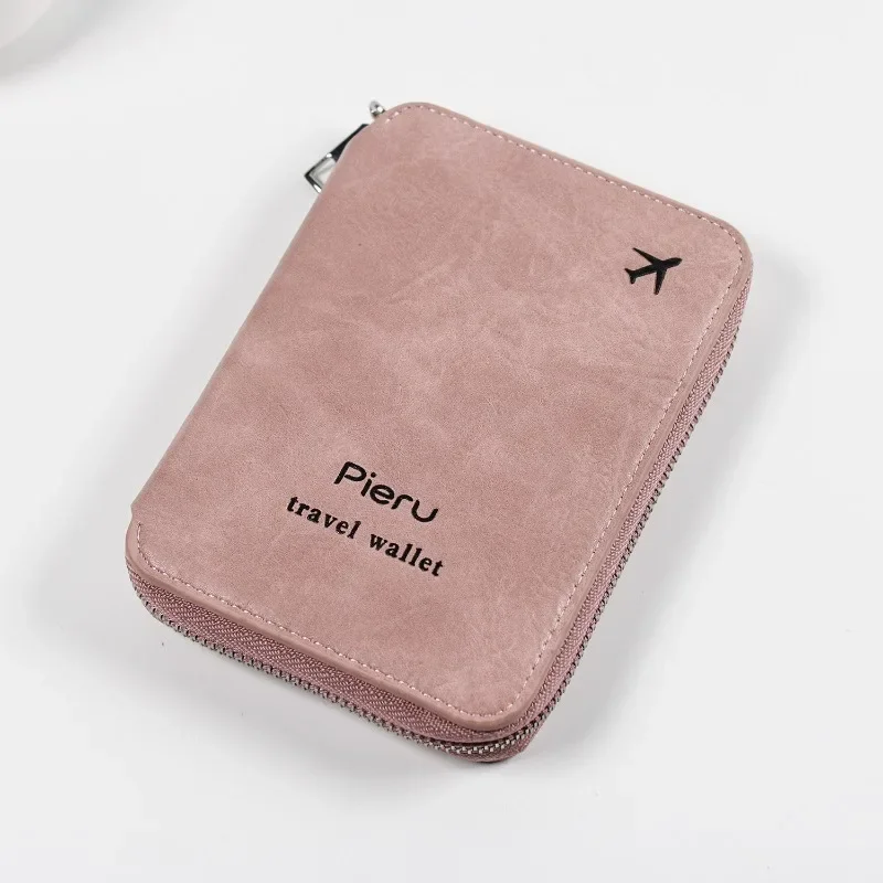 

Cross-border Multi-functional RFID Anti-theft Brush Passport Holder Certificate Bag Travel Zipper Storage Case Passport Bag