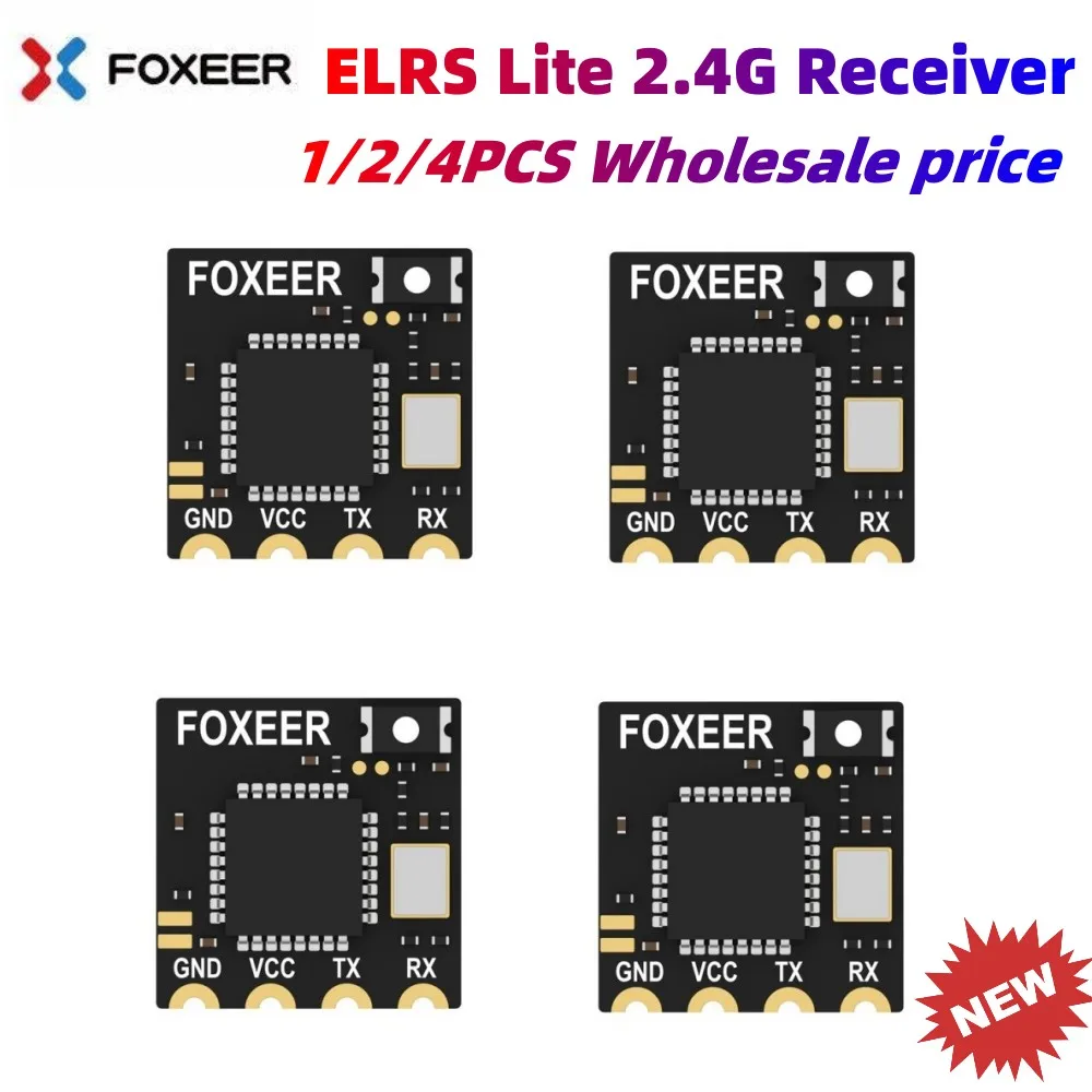 

1/2/4PCS Foxeer ELRS Lite 2.4G Receiver Onboard Ceramic Antenna LED Indicator for ELRS 2.4G TX FPV Freestyle Long Range Drone