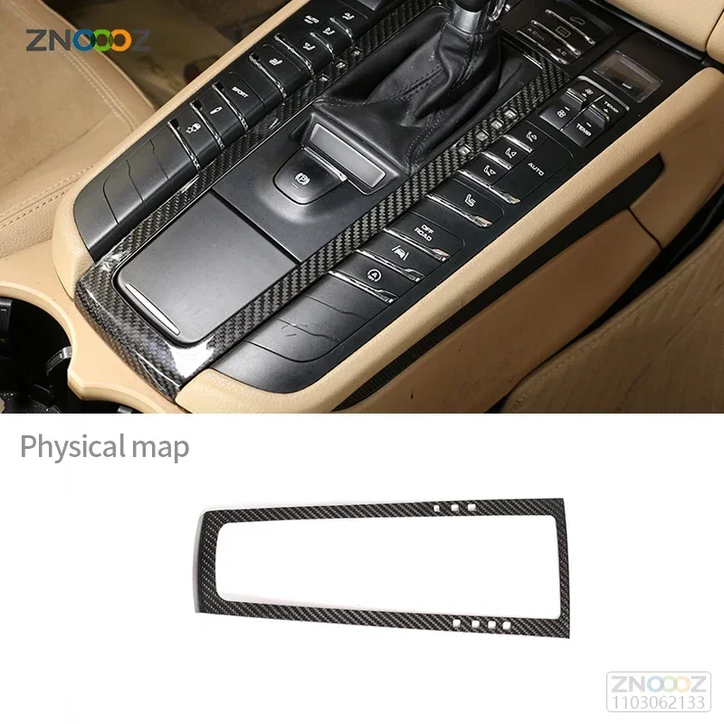 

For Porsche Macan 2014-2020 Central Control Shift Display Position Decorative Frame Carbon Fiber Interior Protection Accessories