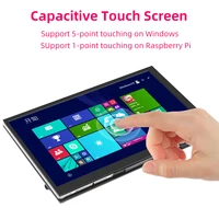 7 Inch Portable Display IPS LCD Capacitive Touch Screen 1024x600 Monitor Optional Speakers for Raspberry Pi 5 4B 3B+ Laptop PC - Image 3