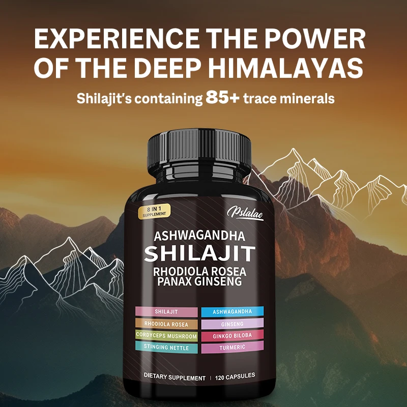 Shilajit, Ashwagandha, Rhodiola Rosea, Panax Ginseng Boosts Energy and Endurance, Increases Muscle Mass