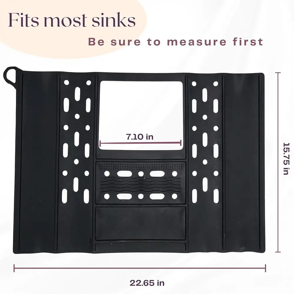 1Pc Bathroom Sink Extended Makeup Pad, Space-Saving Makeup Organizer Pad, Bathroom Sink Rack, Dressing Table Tray, Counter Space Cover, Accessories, Home Decoration, Home Furniture