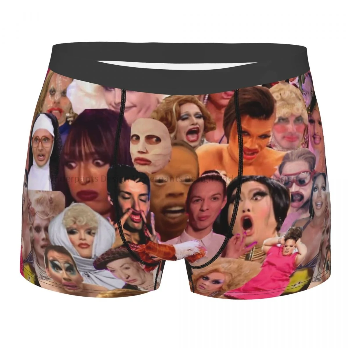 

Meme Iconic Drag Queens Collage Underpants Cotton Panties Male Underwear Ventilate Shorts Boxer Briefs