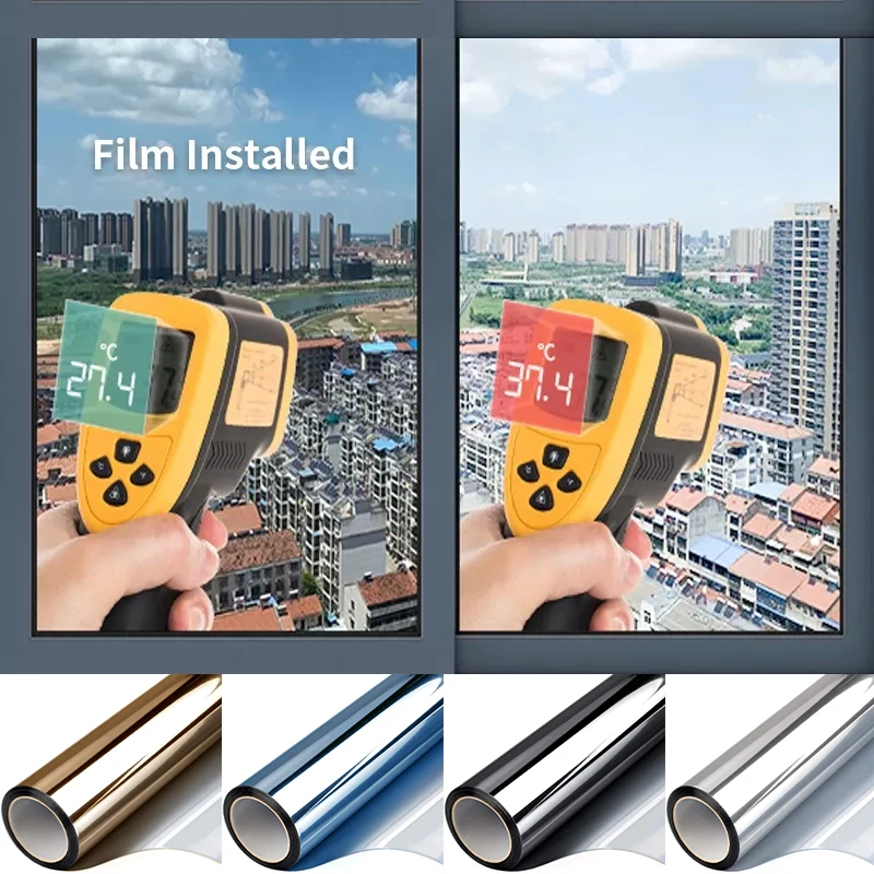 2/3/5m Window Film Reflective Heat Insulation Sun Protective for Home