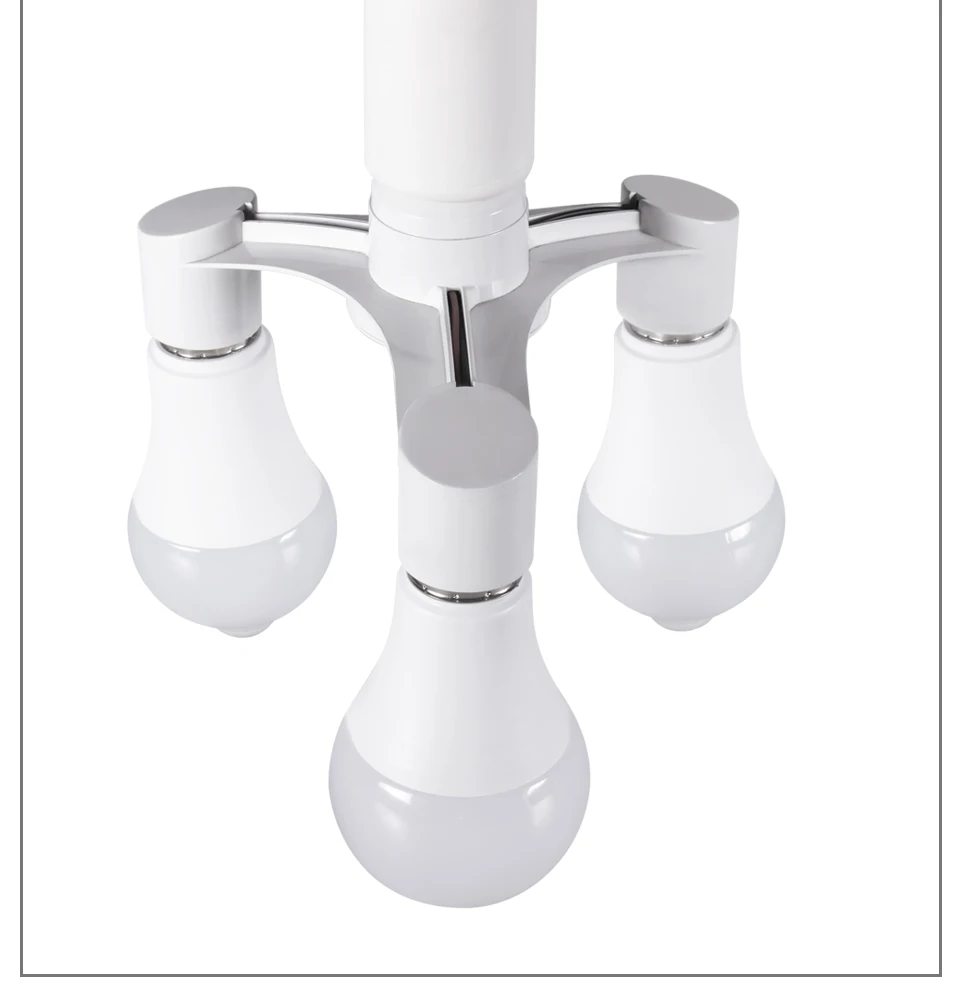 Portalampada Triplo E27 Regolabile - Sdoppiatore 3 In 1 Per Lampadine | 180° Orientabile E Sicuro - Foto 11