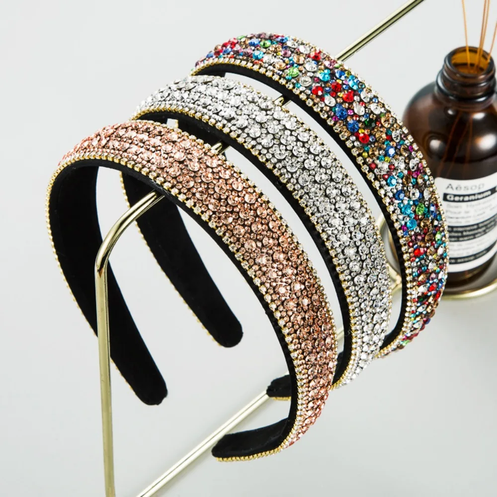 

Headwear Wide Brim Headdress Baroque For Girls Korean Style Headband Diamond Hair Hoop Hair Accessories Women Hairband