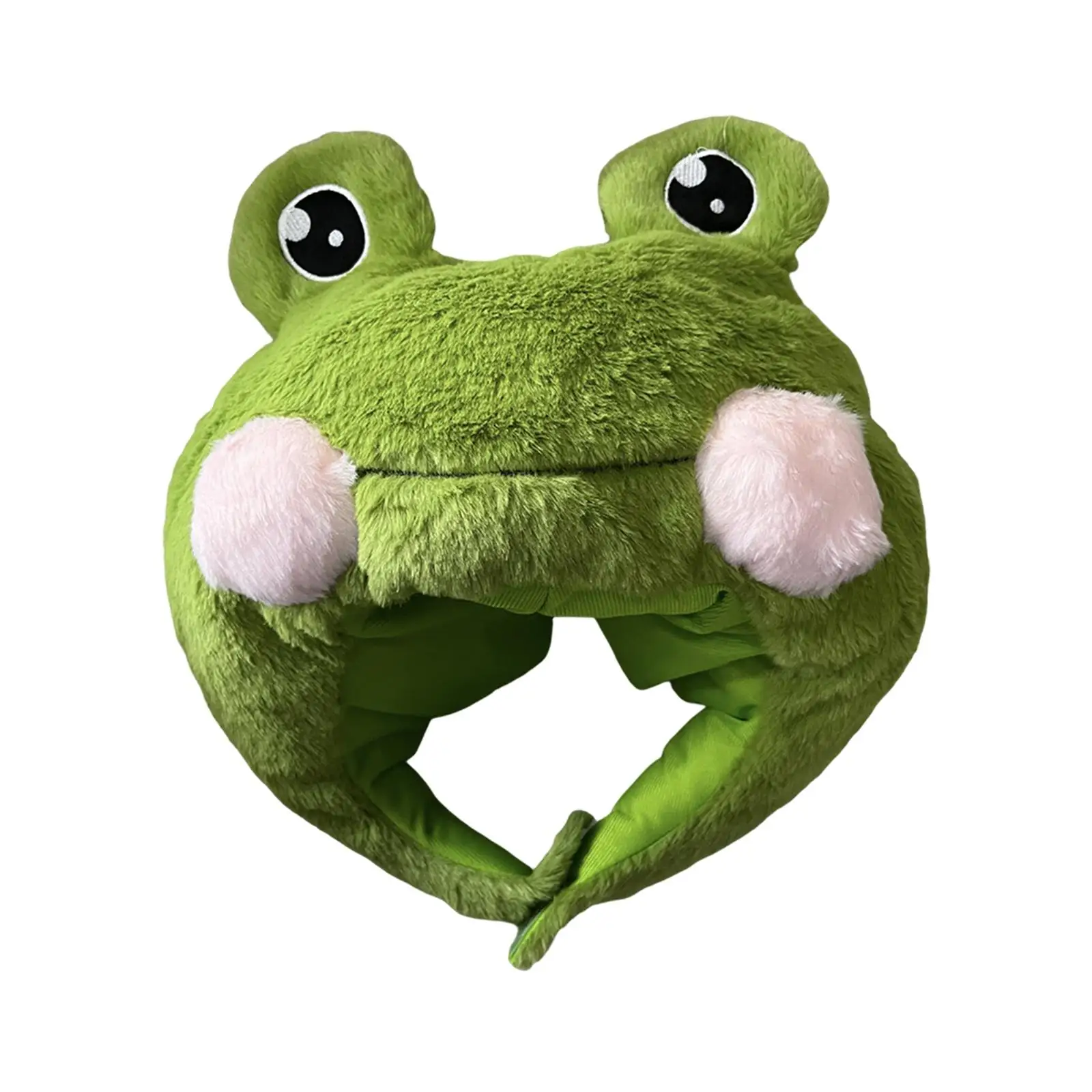 Lovely Plush Frog Hat Headdress Headgear Party Hats Cosplay Headwear Festival