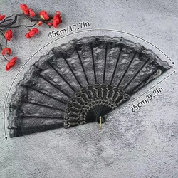 Elegant Vintage Silk Bamboo Hand Fan for Home Decor and Dance Performances (A3)