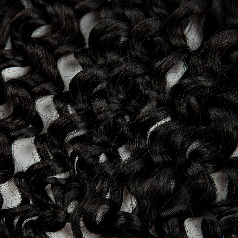 Missdona Töretlen haja braiding Csomó vize Hullámosság haja kiterjesztések Lelkület színben Göndör 100% Emberi haja Elhízott termet számára boho braids