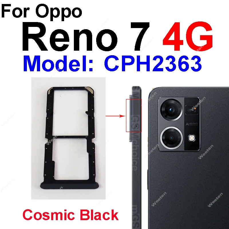 SIM カードトレイ OPPO リノ 7 7Lite 7SE 7Z 4 グラム 5 グラム