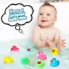 24 Pcs LED Sensor Luminous Duck Light Up Rubber Ducks Glow in The Dark Mini Flashing Ducks Glow Bath Toys Flashing Rubber Ducks 5