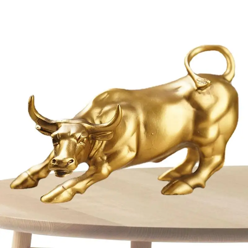 

Stock Market Bull Statue Resin Charging Bull Desk Art Decor Gifts For Stock Market Lovers Lucky Feng Shui Decor For Home Office