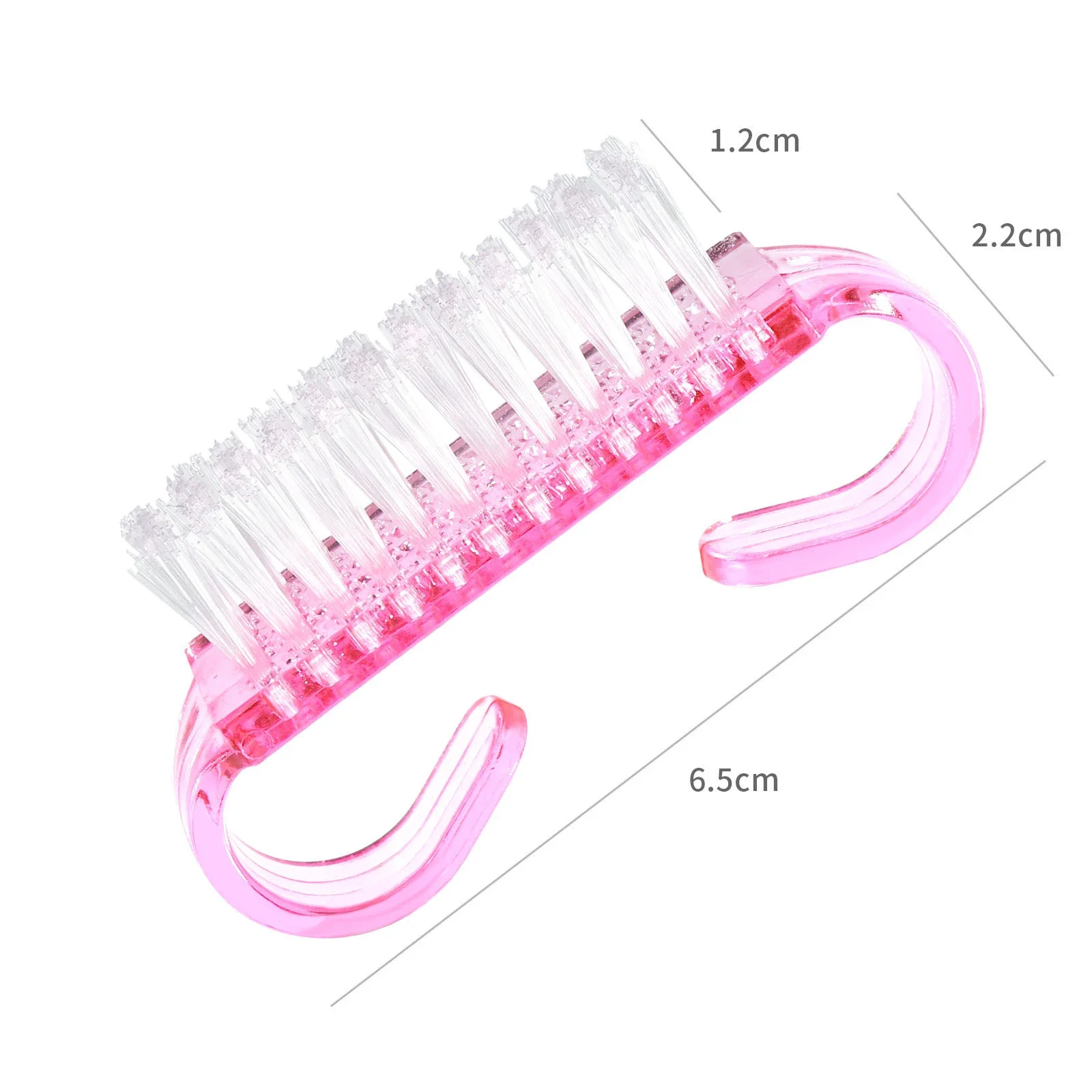 Heallor 5/10Pcs Acrylic Nail Brush 4 Color Nail Art Manicure Pedicure Soft Remove Dust Plastic Cleaning Nail Brushes File Tools 6