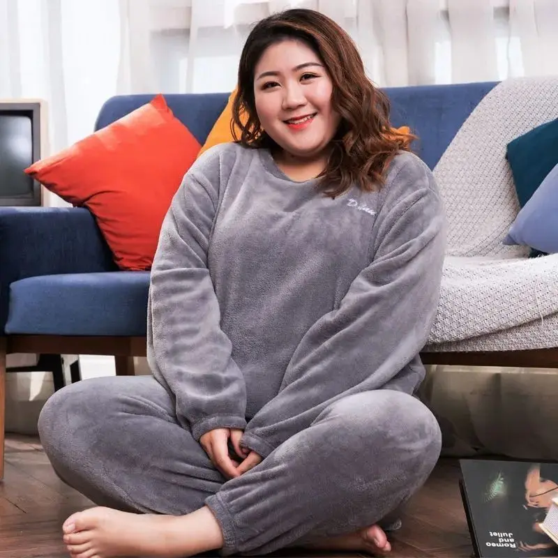 Winter Coral Velvet Pajama Set 4XL for Women and Men