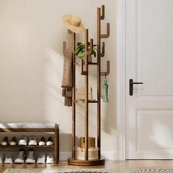 Wooden Rotary Coat Rack 1