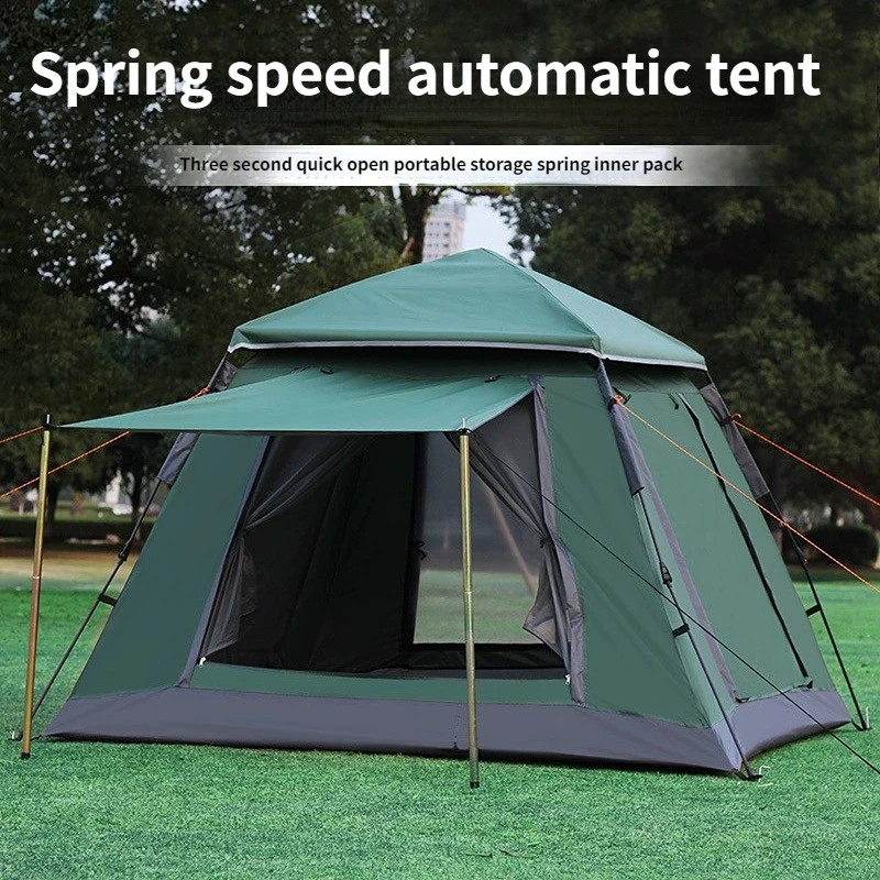 

4-5 Person Automatic Spring Speed Opening Tent Large Space 3 Season Outdoor Tent Waterproof Family Travel Pinic Party Shelter