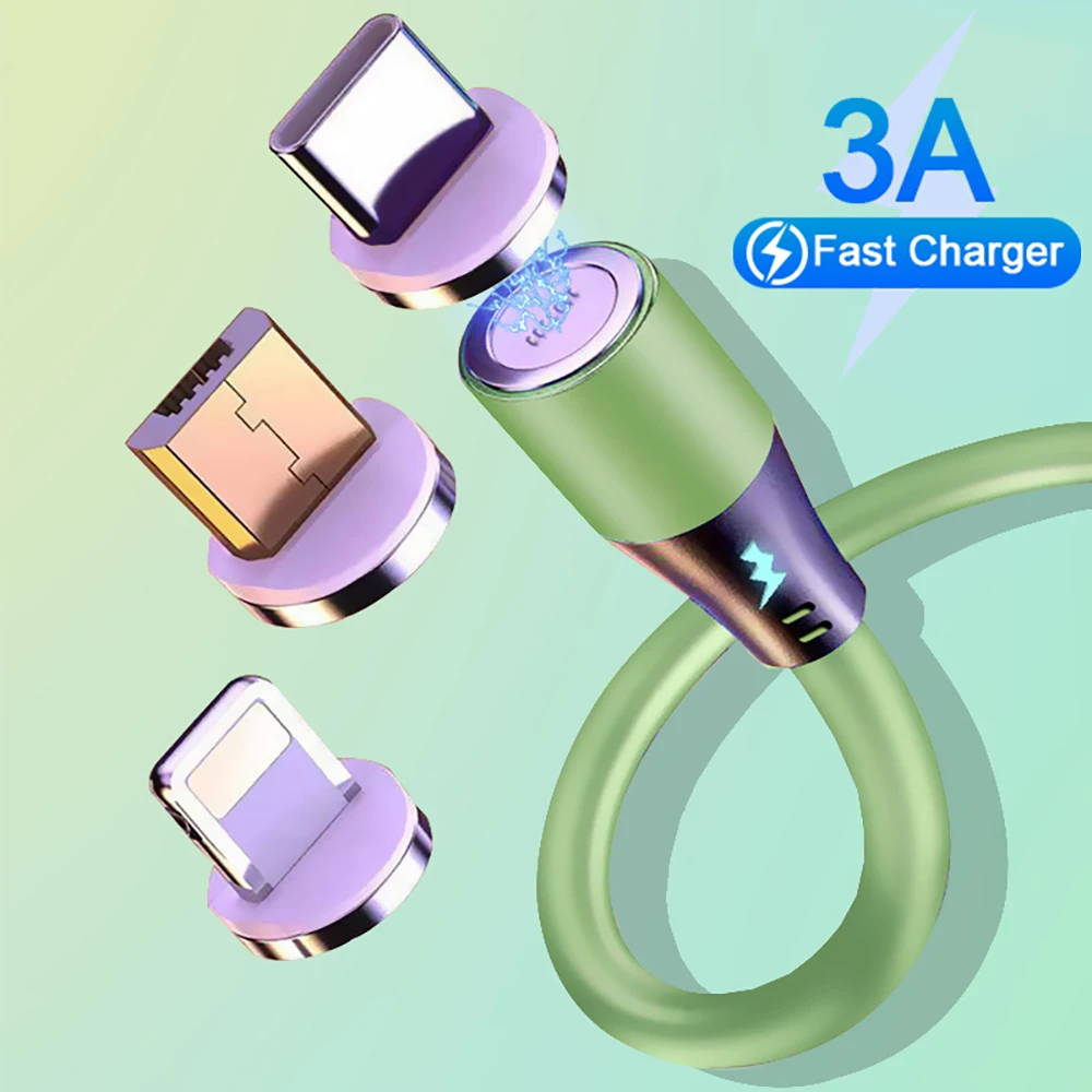 

Magnetic Cable Micro USB Type C Magnetic Charging Cables For iPhone 12 Pro Max Samsung Huawei Xiaomi Silicone Phone Quick Charge