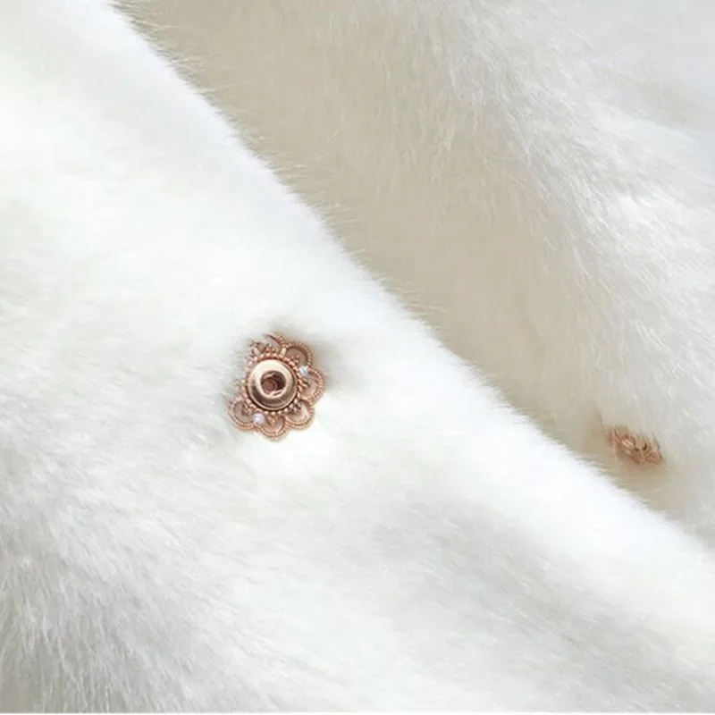 New Faux Mink Fur Coat Women Autumn Winter Thick Warm Fur Jackets Female Fashion Pink White Mink Fur Coats Large Size