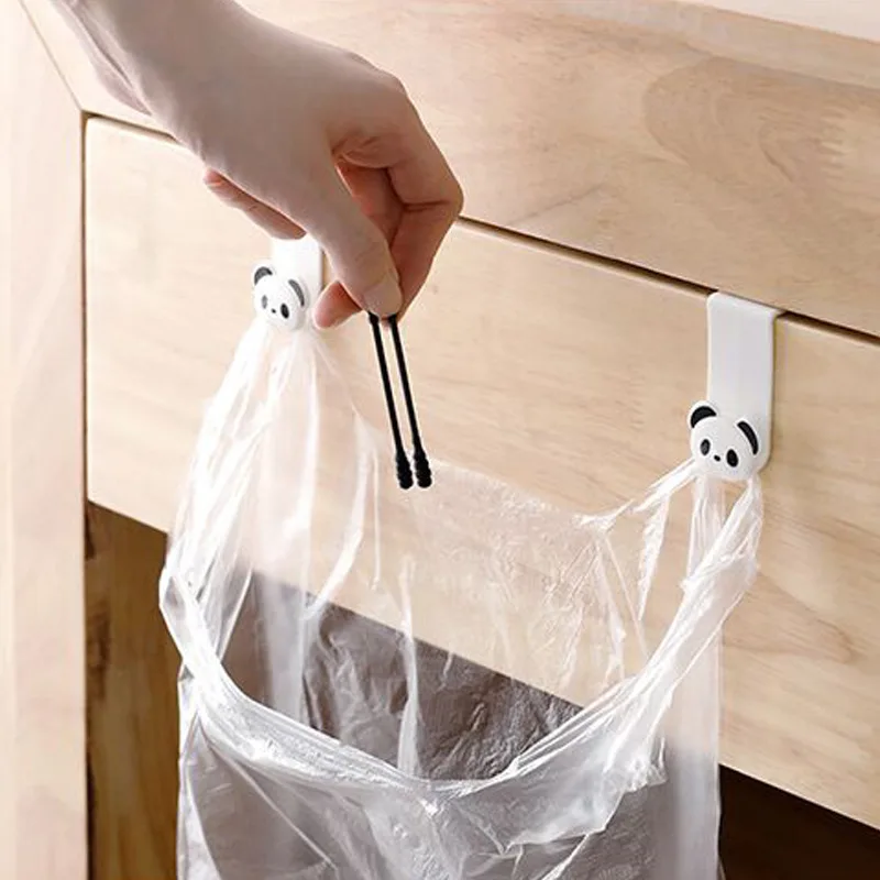 Door Hook Free Punching Double Cabinet Hook Kitchen Bathroom Cabinet Door Back Type Coat Towel Storage Hanger Shelves