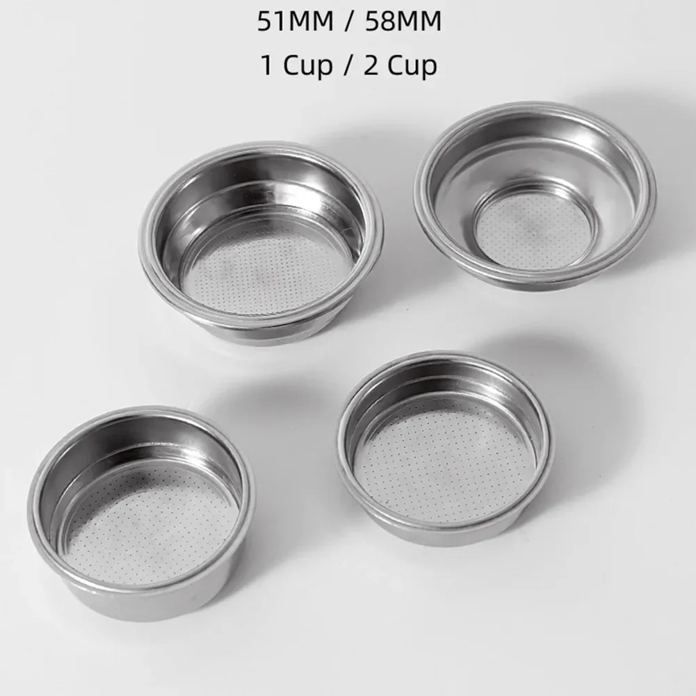 

1 Cup 2 Cups 51/58mm Coffee Filter Basket For Stainless Steel For Bottomless Portafilter Espresso Accessories