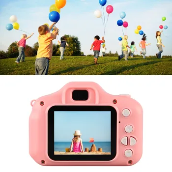 Videocamera digitale per bambini Riprese video Plastica Silicone Rosa Immagine HD Ricarica USB Videocamera per bambini per bambini per il campeggio