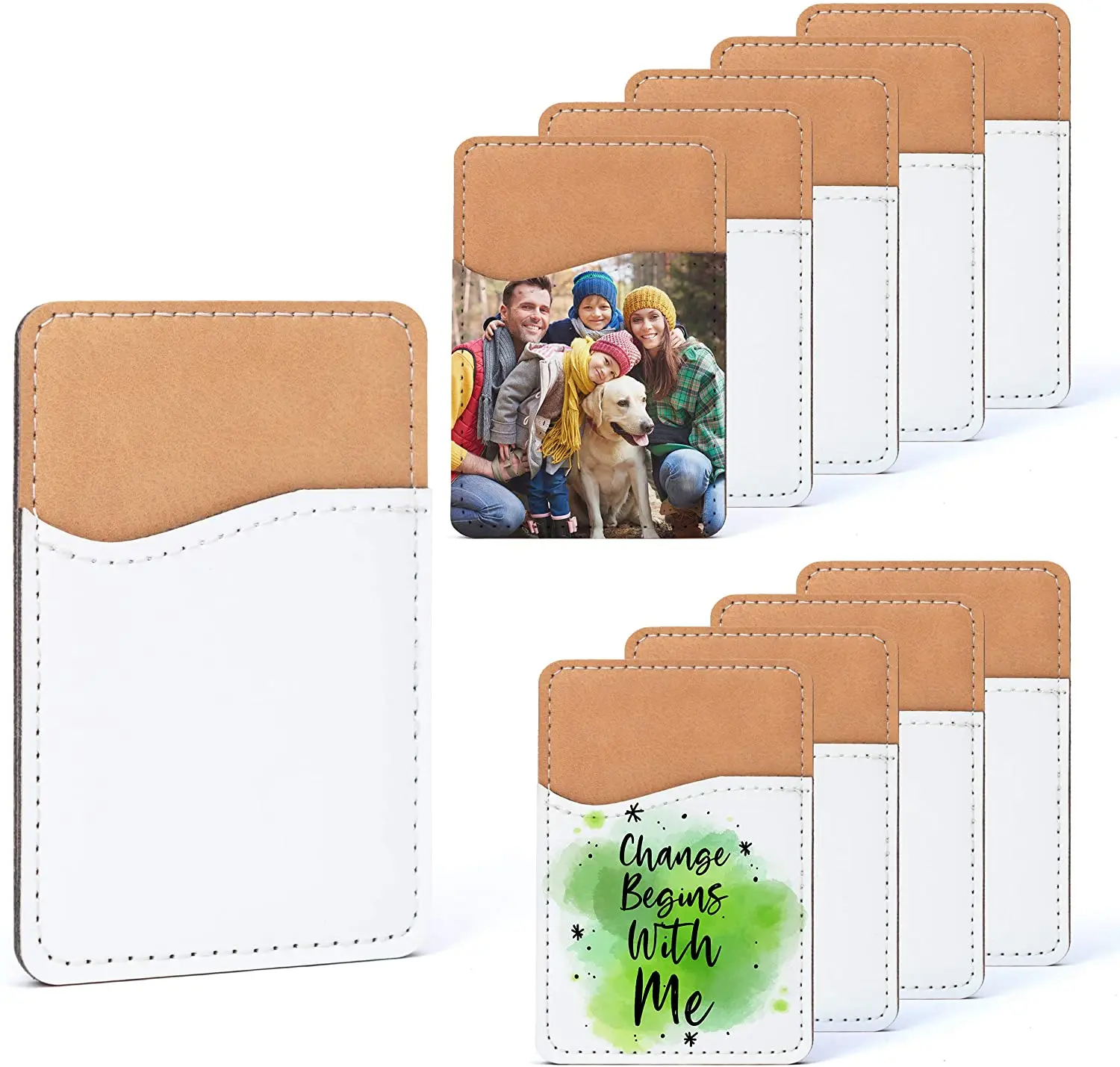 Sublimation Blanks para Telefones com Adesivos Bulk Printable pu Cards Heat Press Faça Você Mesmo Acessórios Produtos Pcs pu
