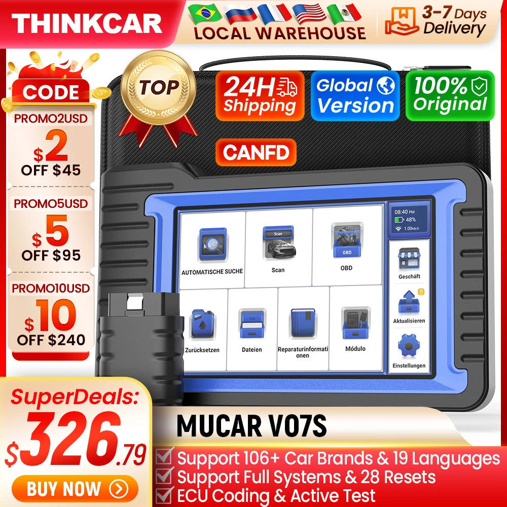 THINKCARMUCARVO7VO7SBestProfessionalCarDiagnosticToolAutomotiveObd2ScannerOBDAuto