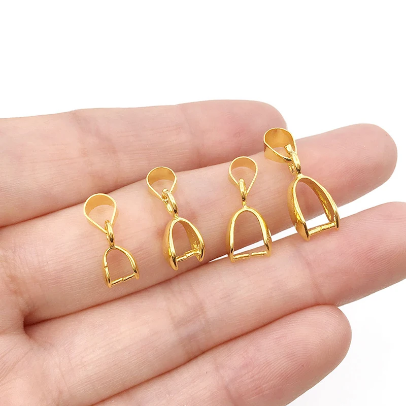 

10pcs 3x13mm 5x15mm 6x16mm 8x19mm 7 Colors Pendants Clasps Clips Bails Connectors Charm Bead Necklace Jewelry Making Findings