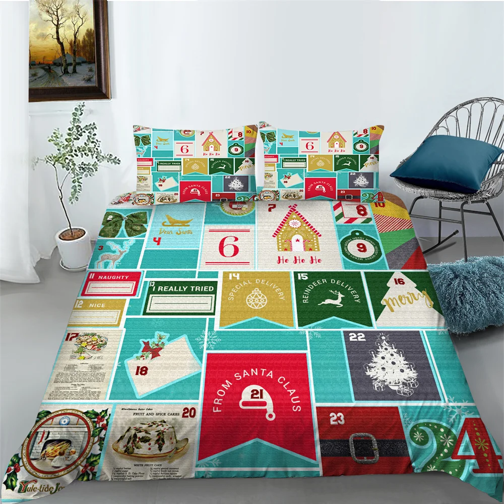 

Fashionable Duvet Covers Christmas Pattern Bedding Sets Boys Girls Bedroom Decor Polyester Bedding Suits Quilt Cover