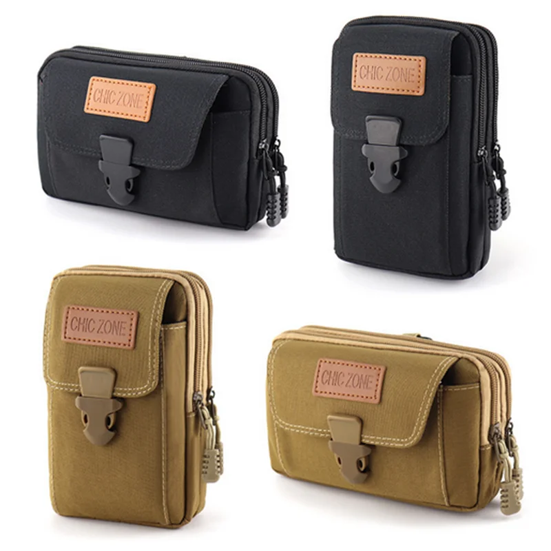 Waist Pack Outdoor Men Multifunction PU Leather Fanny Waist Bag Casual Cell Phone Purse Pocket Outdoor Travel Sport Belt Bum Pouch