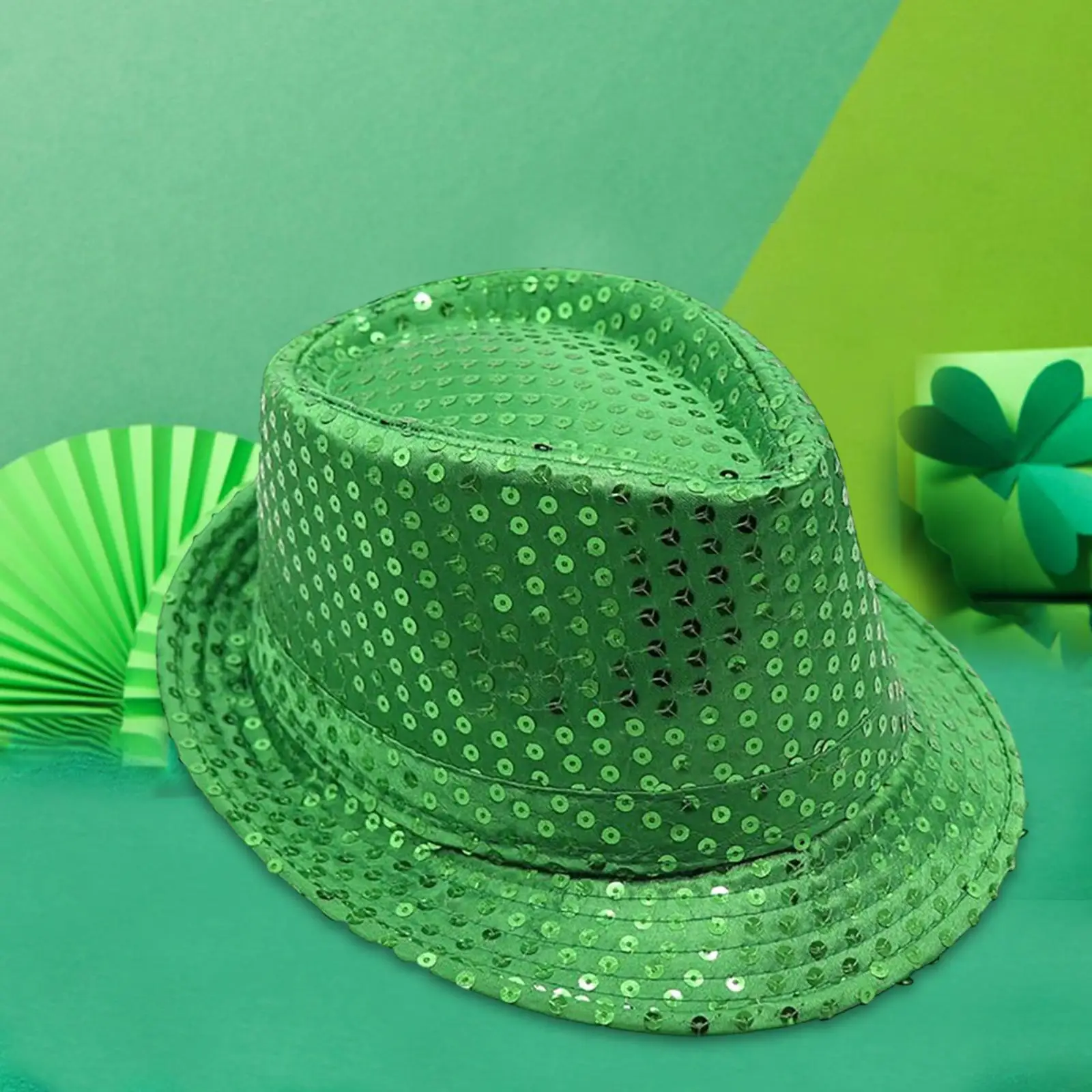 St Patrick's Day Hat Green Top Hat for Festival Masquerade