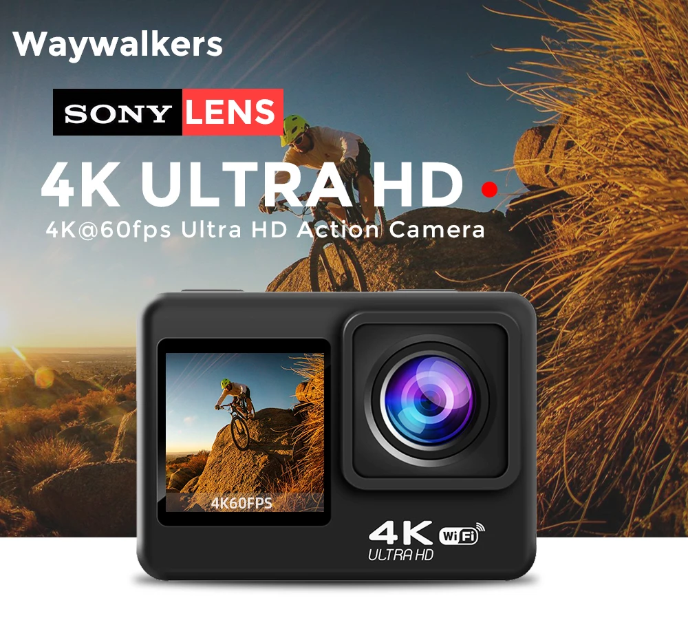 UHD 4K Action Camera WIFI Camcorders 170 go deportiva 2 inch Waterproof 30m Sport pro cm 60Fps Sony Lens small action camera