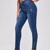 Women's Jeans Spring Autumn Ladies Slim Denim Print Stretch Pencil Pants For Women High Waist Stretch Jeans Pant Women Trousers 1