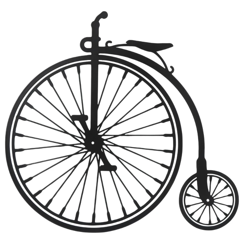 High Wheel Bicycle Wall Art, Bike Artwork Metal Wall Ornament Home