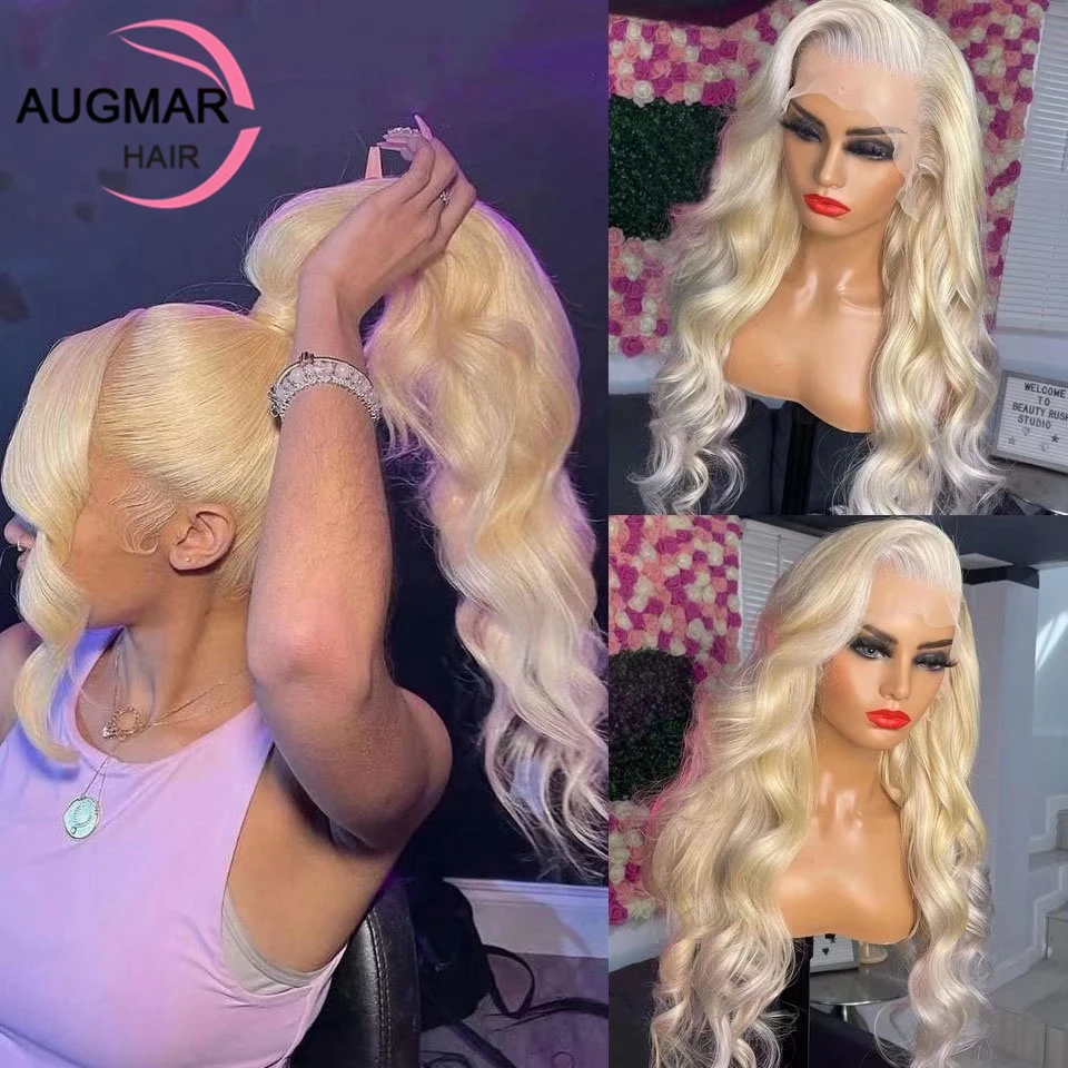 Blonde 613 Body Wave Lace Front Wig HD Transparent 360 Lace Frontal WIg 30Inch 13x6 13x4 Lace Front Human Hair Wigs For Women